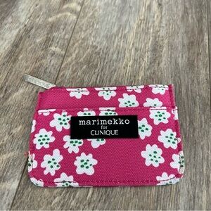 Like new! Marimekko for Clinique Floral Canvas Card Holder
